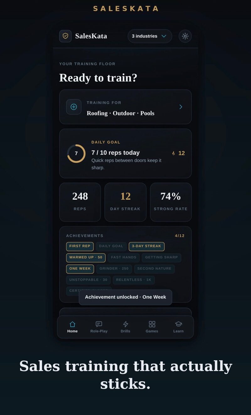Progress + streaks screen